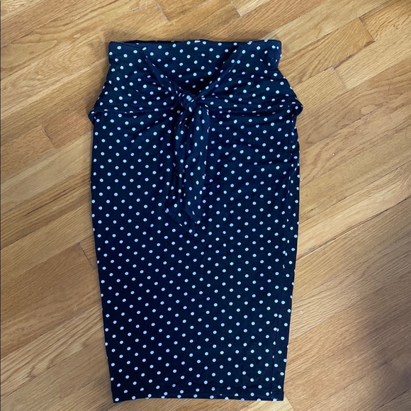 Bailey 44 Black and White Tie Front Pencil Skirt - Picture 1 of 3